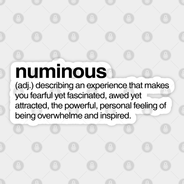 Numinous Sticker by Onomatophilia